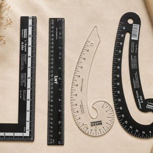Set di righelli per modellistica, strumenti da sarto per la confezione di abiti, curve francesi, a falda larga e a L.