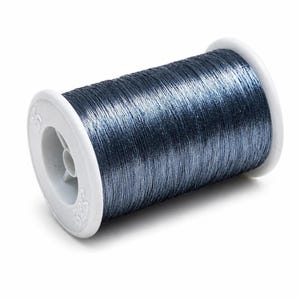 Metallische Aari-Garnspule, Gunmetal Grey Zari für Stickereien, 192 Yards (ca. 175 m) für DIY-Bastelprojekte