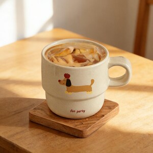 かわいいダックスフンドのコーヒーマグ、犬好きへのギフト、かわいいソーセージ犬のセラミックカップ、かわいい子犬のマグカップ、面白いコーヒーカップ、おしゃれなティーマグ