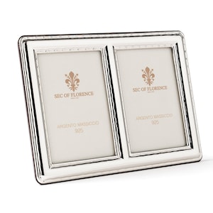 2,4x3,5" z ręcznie robioną ramką na zdjęcia ze srebra próby 925 True Craft 7377/6x9DOPPIA