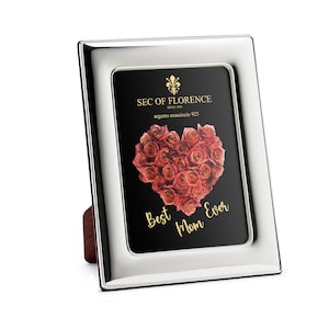 7&quot;x 5&quot; in Hallmarked Solid Sterling Silver 925 Photo Picture Frame for mother&#39;s day, mother&#39;s birthday and a gift for mother 7180/13x18HM*CR