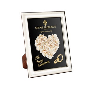 9”x 7” inches Handmade 925 Sterling Silver Photo Picture Frame 7310 18x24 H25 CB GB new for 25th Wedding  Anniversary