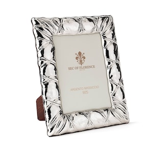 7&quot;x 5&quot; inches Handmade 925 Sterling Silver Photo Picture Frame 7138 13x18 GB new for Wedding gift ,Birthday gift and Anniversary gift