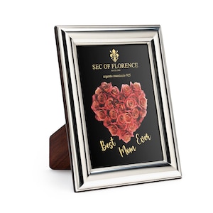 7&quot;x 5&quot; in Hallmarked Solid Sterling Silver 925 Photo Picture Frame for mother&#39;s day, mother&#39;s birthday and a gift for mother 7306/13x18HM*CR