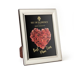 8”x 6” in Hallmarked Solid Sterling Silver 925 Photo Picture Frame for mother&#39;s day, mother&#39;s birthday and a gift for mother 7305/15x20HM*CR