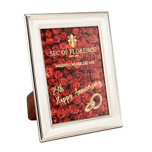 9”x 7” inches Handmade 925 Sterling Silver Photo Picture Frame 7201 18x24 H25 RR GB new for 25th Wedding Anniversary