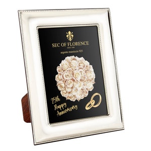 12”x 8” inches Handmade 925 Sterling Silver Photo Picture Frame 7185 20X30 H25 BB GB new for 25th Wedding Anniversary