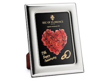 25x20 cm handgjord fotoram i sterlingsilver, present till 25-årsjubileum 7180/20X25*H25*CR