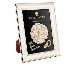 20x15 cm handgjord fotoram i sterlingsilver, present till 25-årsjubileum 7201/30x50H65*BB