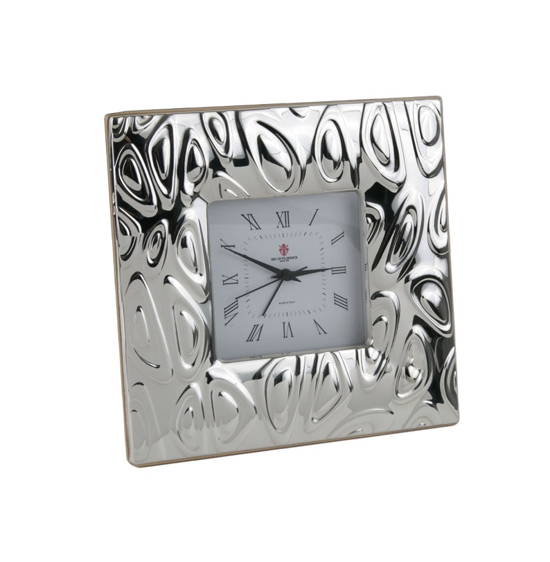 Solid 925 Sterling Silver Table Alarm Clock 6006 10x10 GB New Etsy