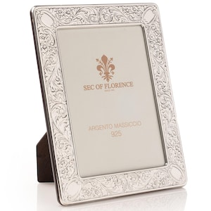 7&quot;x 5&quot; inches Handmade 925 Sterling Silver Photo Picture Frame 1019 13x18 GB new for Wedding gift ,Birthday gift and Anniversary gift