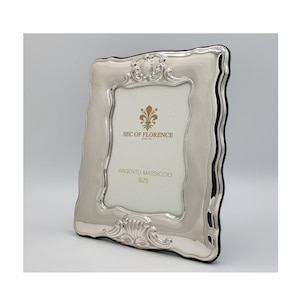 7&quot;x 5&quot; inches Handmade 925 Sterling Silver Photo Picture Frame 1004 13x18 GB new for Wedding gift ,Birthday gift and Anniversary gift