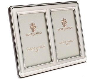 Marco de fotos hecho a mano de plata de ley 925 de 2,4 x 3,5 pulgadas Pure Craft 7378/6x9DOPPIA
