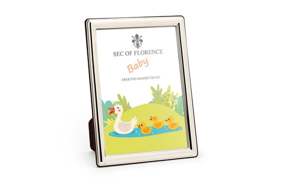 7インチ x 5インチ 925スターリングシルバー ベビーフォトフォト