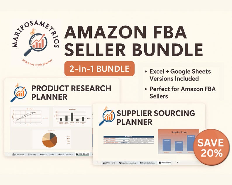 Amazon FBA Planner Bundle | Product Research + Supplier Sourcing ...