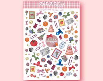 Trinkets Sticker Sheet, Junk Journal Scrapbooking Stickers (PNG, PDF, JPEG)