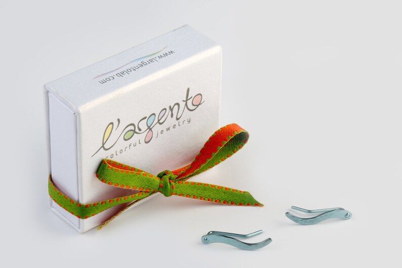 Nickel Free Ear Crawler Silver Jewelry Shiny Titanium Etsy