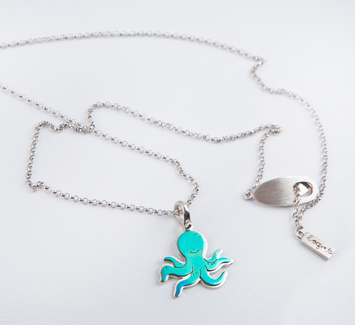 Turquoise Octopus Titanium Necklace 