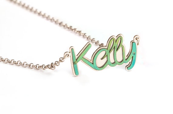 Custom Word Necklace Kelly Bridesmaid 