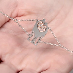 Giraffe Gold bracelet, precious gemstone jewelry, Silver bracelet romantic image 3