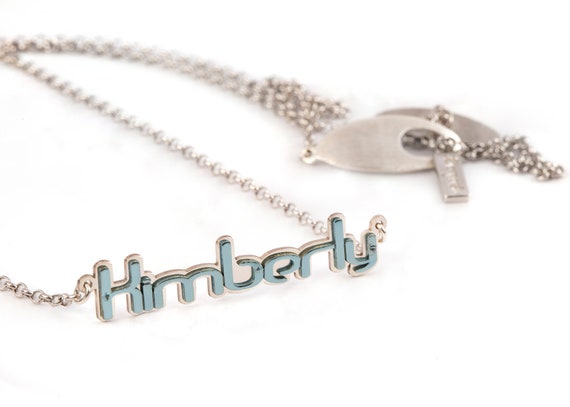 Titanium name best sale necklace
