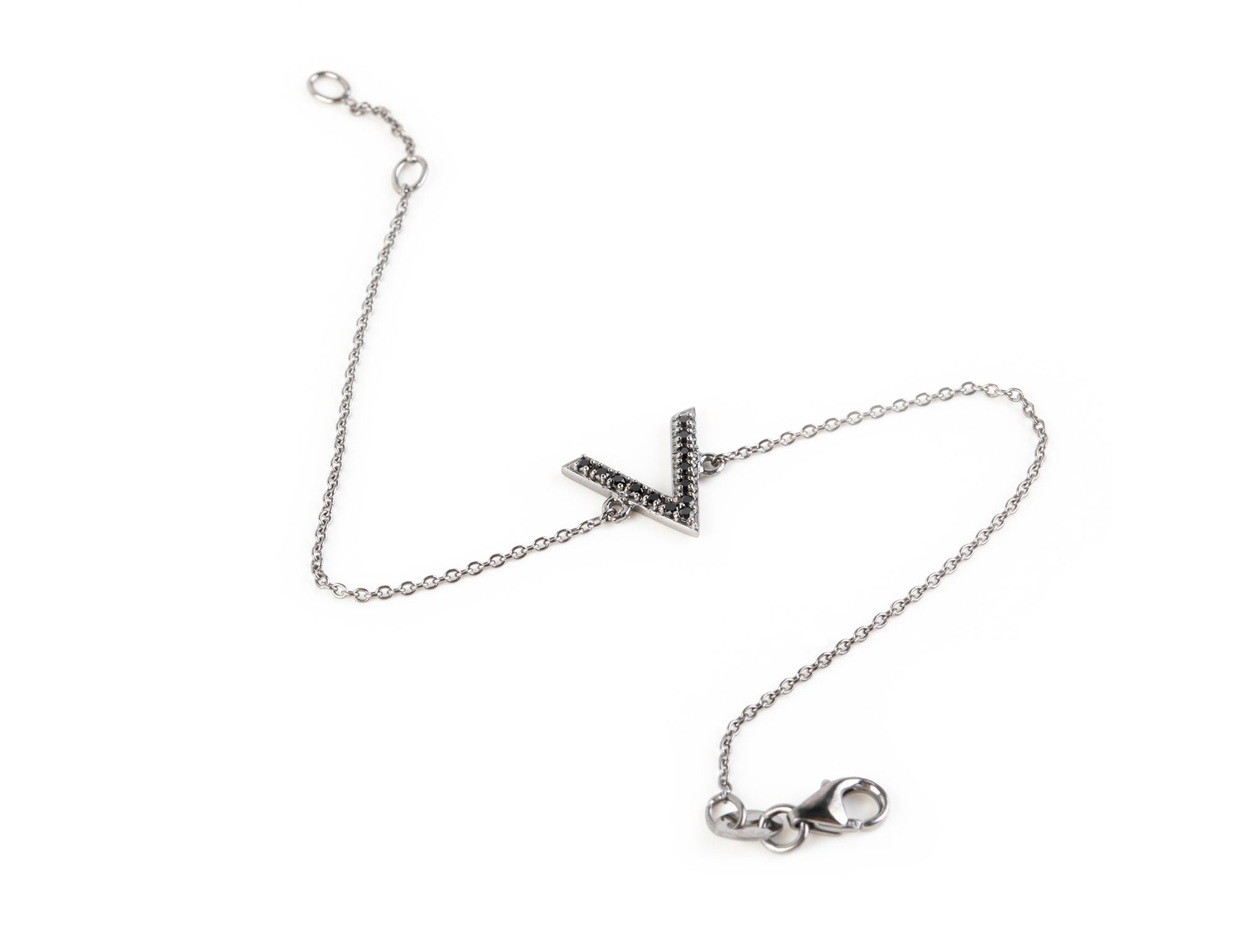 Louis Vuitton Essential V Supple Necklace Silver Metal