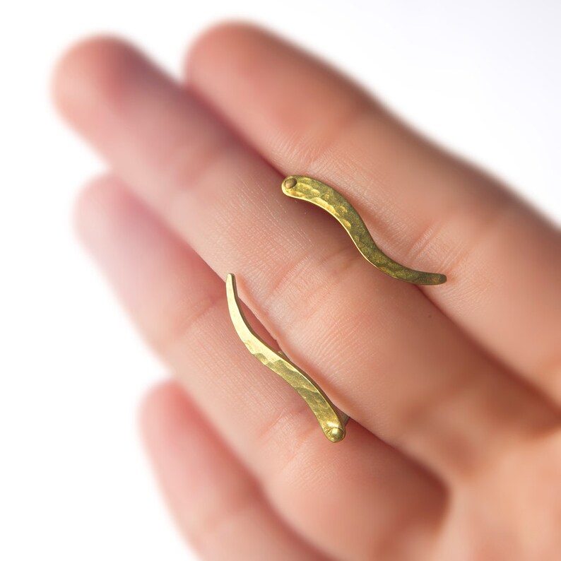 Titanium Hammered Ear Crawler Hypoallergenic Ear Climber Elf Etsy
