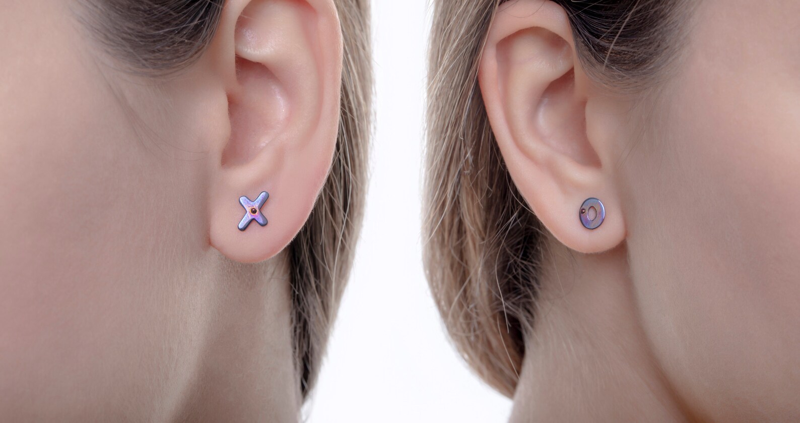 XOXO Earrings Titanium Hugs and Kisses Studs Letter Earrings Etsy