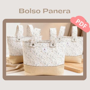 Patrón PDF bolso panera, Patrón de costura para bolso panera bebe, Patrón PDF bolso para carricoche, Patrón personalizado para confección