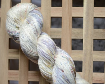 Lace weight yarn silk superwash merino posh yarn 2 ply 870 yards 100g for knitting crochet, handdyed, shawl yarn
