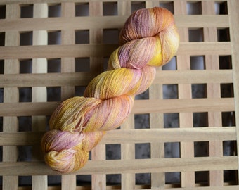 Lace weight yarn silk merino yarn 2 ply 870 yards 100g for knitting crochet, handdyed, shawl yarn