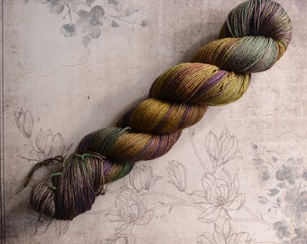 Merino, Silk, Yak, 4ply fingering yarn, UK, variegated, handdyed, Superwash, shawl yarn