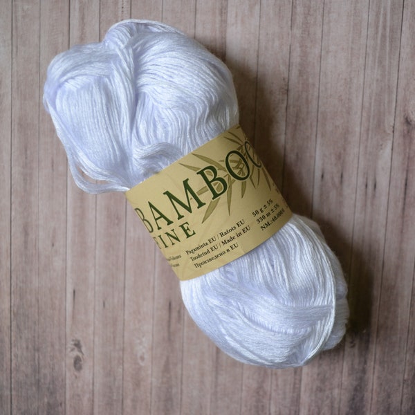 Bamboo vegan yarn 330m 50g white