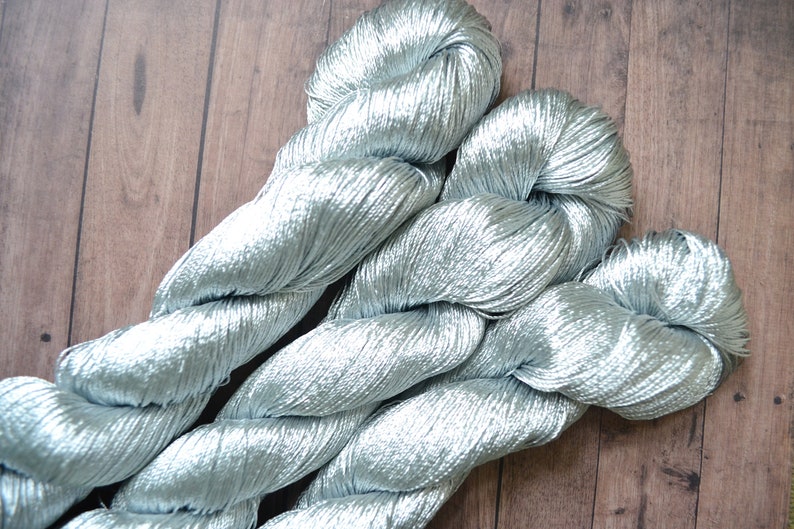 Vegan Silk Yarn 500m 100g Rayon Crochet Yarn Embroidery Etsy UK