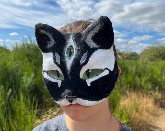 Therian Cat Mask - Cosplay Mask - Handmade Cat Mask - Ready to ship
