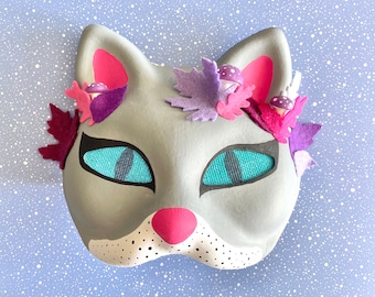 ELVINA  -  Therian Cat Mask - Cosplay Mask - Handmade Cat Mask - Ready to ship