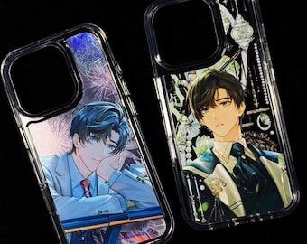 Custom Epoxy Resin Phone Case, Personalized Photo Insert Cover, Anime Character Fan Gift
