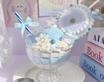 Zayne Love and Deep Space Parfait Badge | Handmade Winter Snowflake Cup
