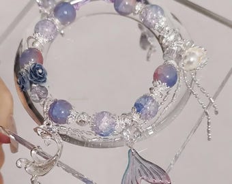 Love and Deep Space Rafayel Inspired Handmade Impression Bracelet and Phone Charm, Endless Sea Birthday Theme