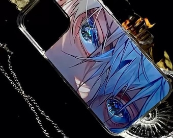 Custom Liquid Glitter Phone Case, Reflective Eye Shaker Cover, Anime Fans Gift