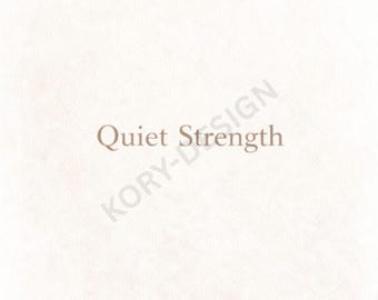 Arte de pared imprimible "Fuerza tranquila" / Cita de empoderamiento femenino / Decoración cálida y neutra