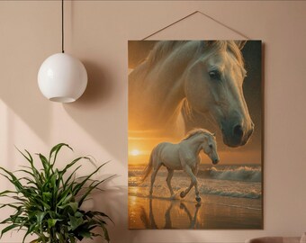 Custom Horse Portrait from Photo, Personalized Pet Portrait, Realistic Horse Art, Horse Lover Gift, Memorial Pet Gift