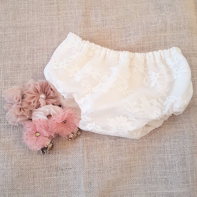 Sierra Baby Diaper cover nappy cover underwear ivory lace with c Sierra Baby Diaper cover nappy cover underwear ivory lace with c