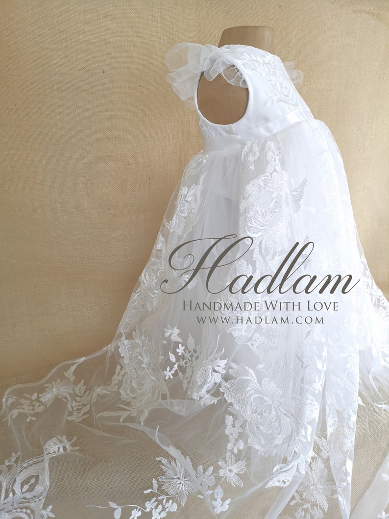 Zara Couture Gown Girls Baptism Gown Girls Christening Etsy