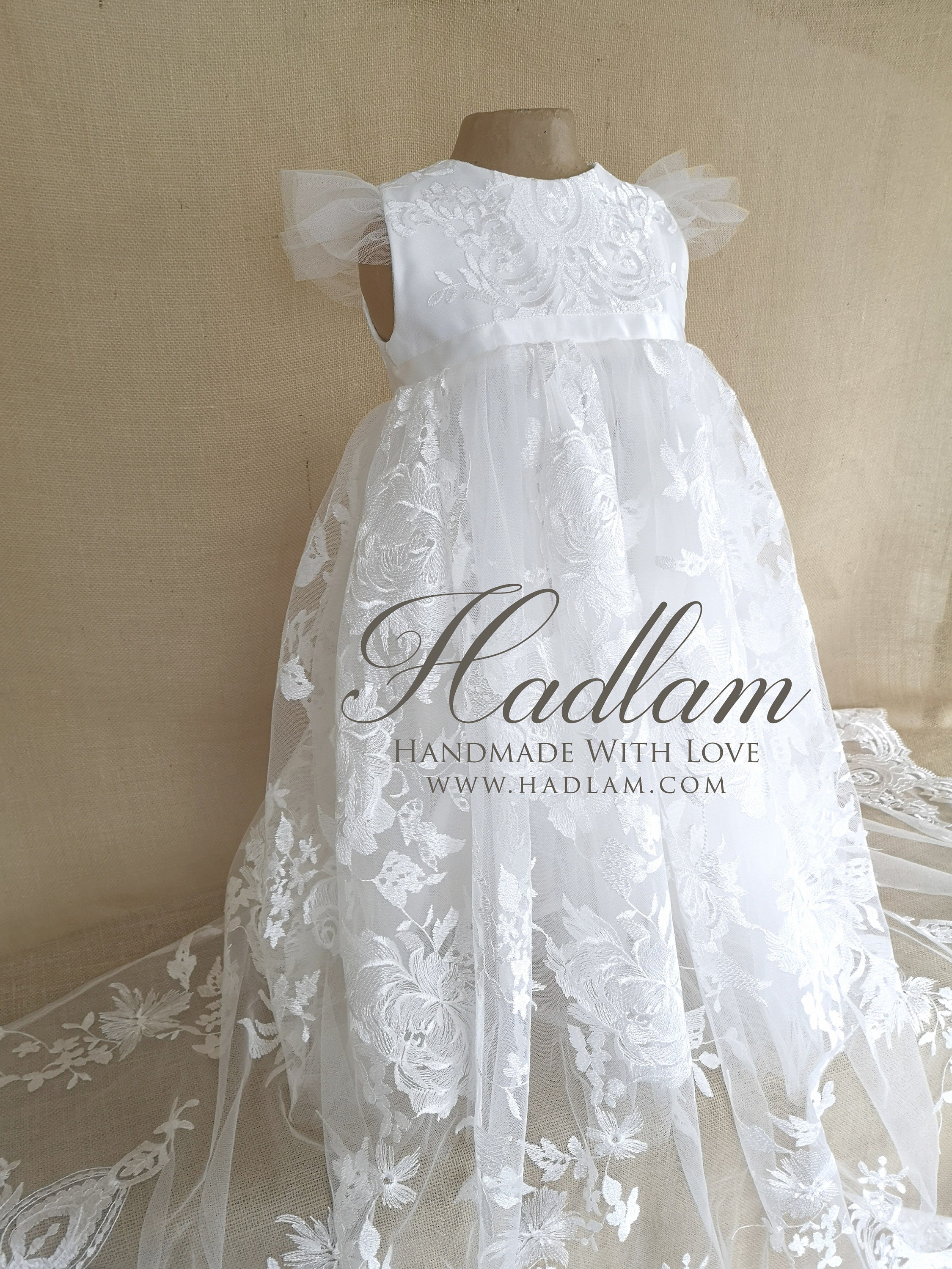 Zara couture gown girls baptism gown girls christening Etsy