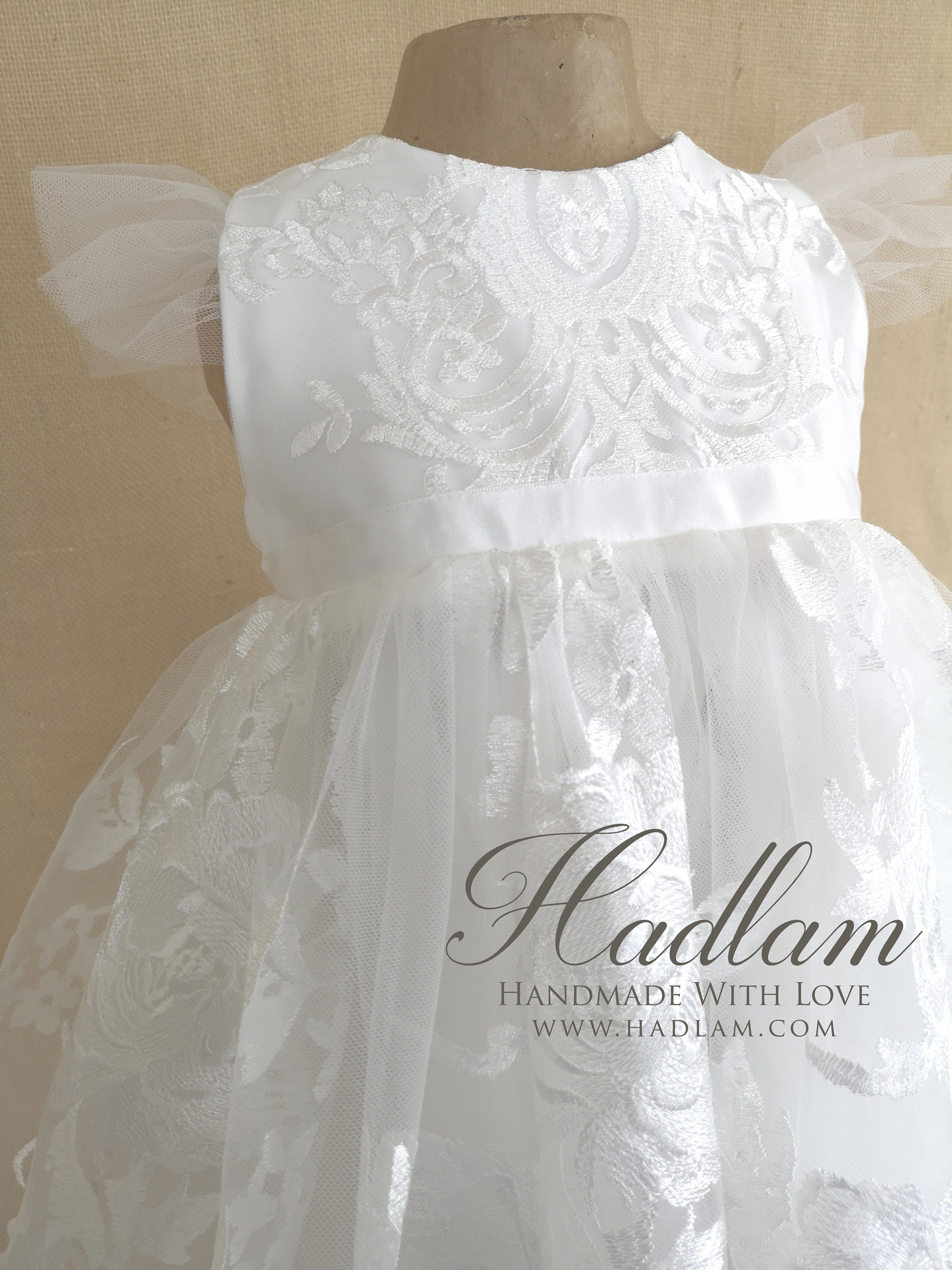 Zara couture gown girls baptism gown girls christening Etsy