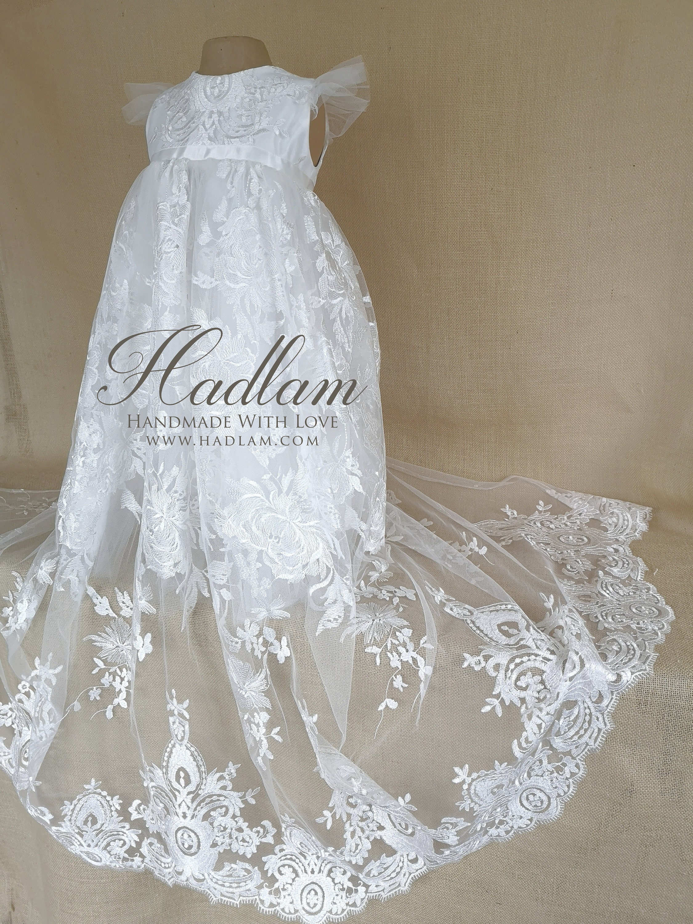 Zara Couture Gown Girls Baptism Gown Girls Christening Etsy Australia