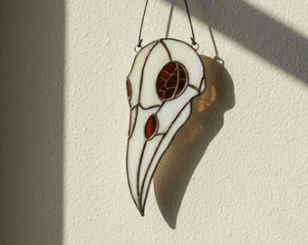 Pestdoktor Maske Buntglas Muster - Gothic Suncatcher Vorlage, Halloween Dekor, digitaler Download