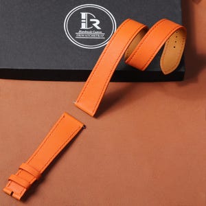 ハンドメイドカーフスキンレザーウォッチストラップ ダブルラップ エルメス対応 カスタムウォッチバンド
