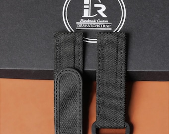 Handmade Sailcloth hook and loop Watch Strap: Flat End lugs Replacement